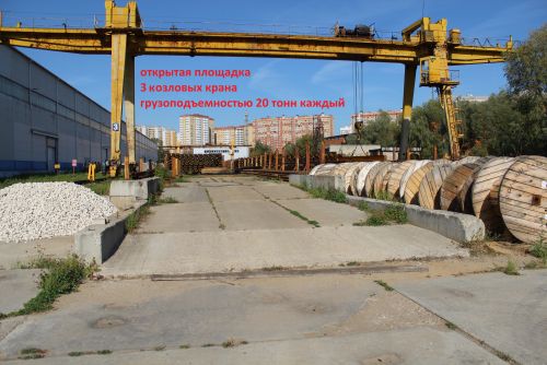 Открытая площадка 10000 м², Склад, Под кранами